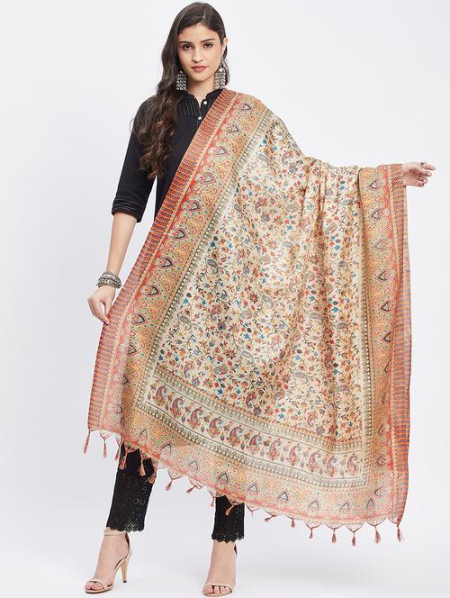 red ikat dupatta - 20012160 - Very Small Image - 1