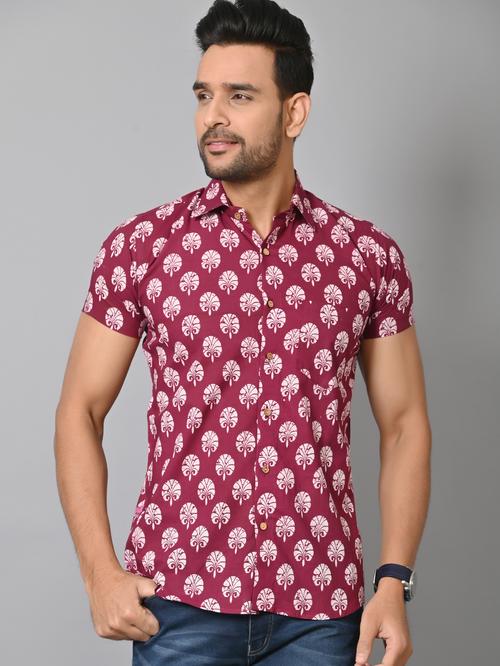 mens florals casual shirt - 20012267 - Very Small Image - 1