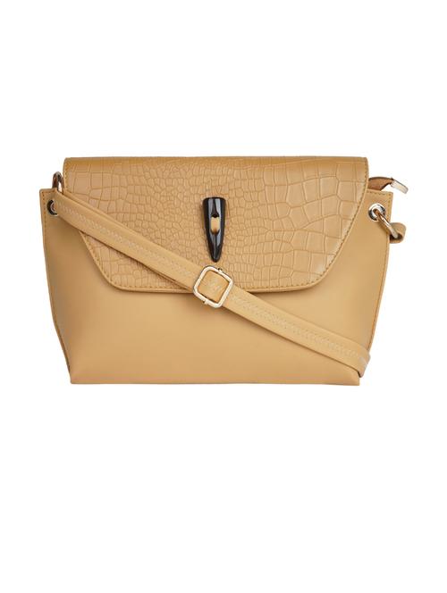 yellow leatherette (pu) sling bag - 20013503 - Very Small Image - 1