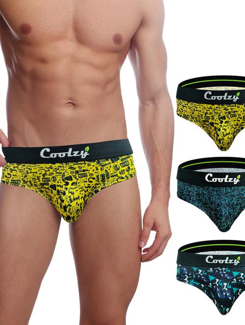 pack of 3 printed hipster briefs - 20013536 - Very Small Image - 1