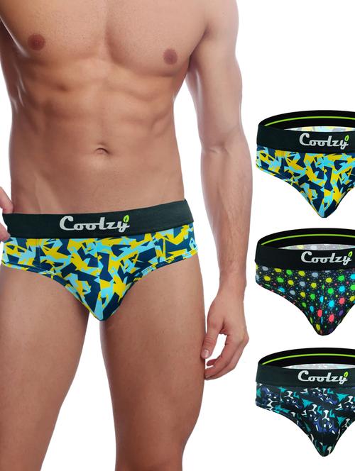 pack of 3 printed hipster briefs - 20013542 - Very Small Image - 1