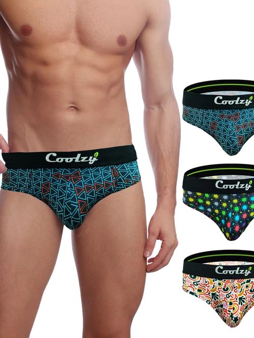 pack of 3 printed hipster briefs - 20013572 - Very Small Image - 1
