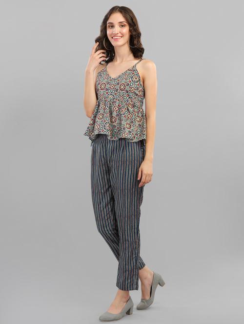 women printed short kurta pant set - 20013587 - Very Small Image - 1