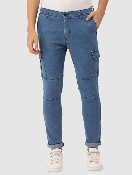 mens cargo plain jeans - 20014270 - Very Small Image - 1