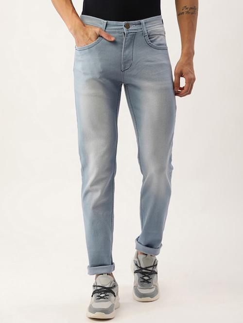 mid rise washed denim jeans - 20014299 - Very Small Image - 1