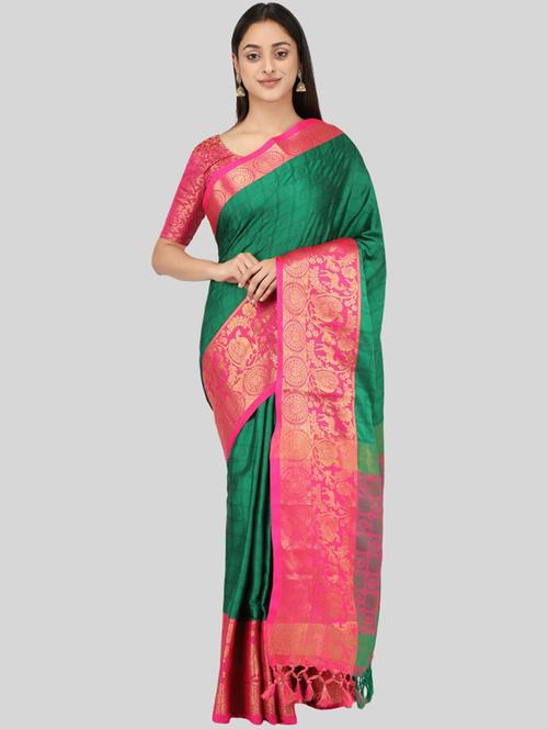 women's self design sea green colored saree - 20014859 - Very Small Image - 1