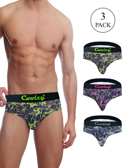 pack of 3 printed hipster briefs - 20015219 - Very Small Image - 1