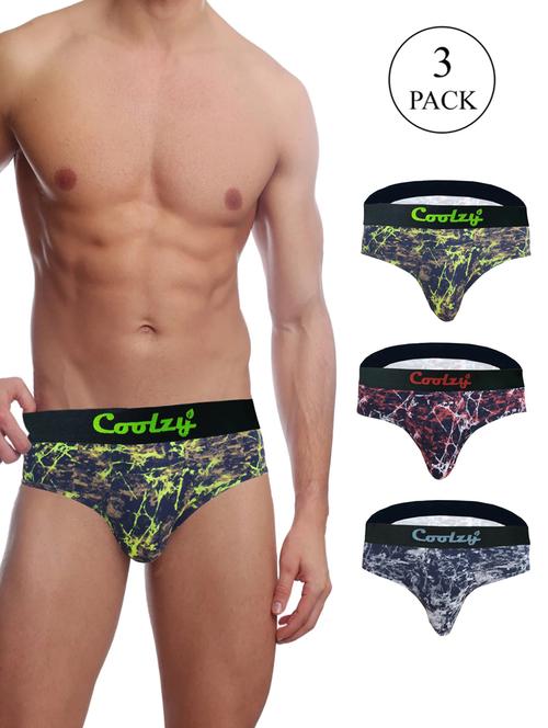 pack of 3 printed hipster briefs - 20015220 - Very Small Image - 1