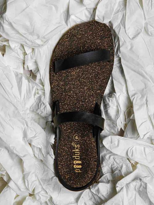 black rubber slip on sandals - 20015829 - Very Small Image - 1