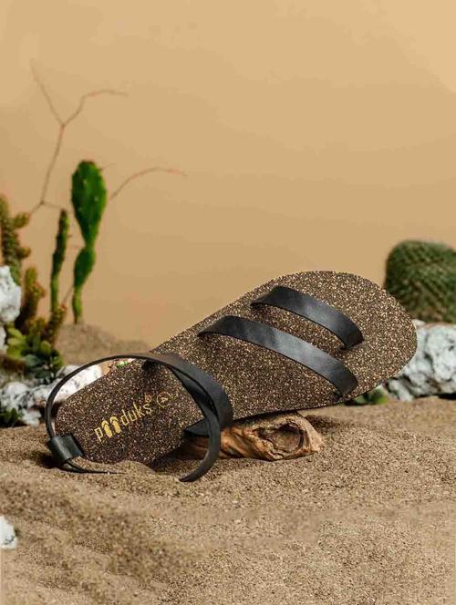 black rubber slip on sandals - 20015833 - Very Small Image - 1