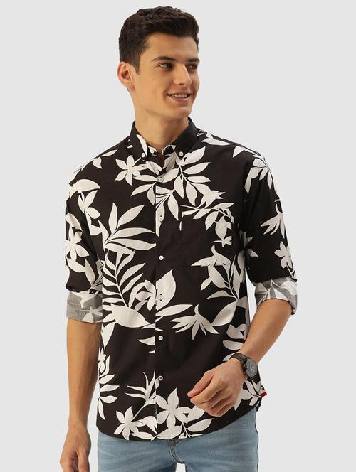 printed cotton casual shirt - 20015875 - Very Small Image - 1