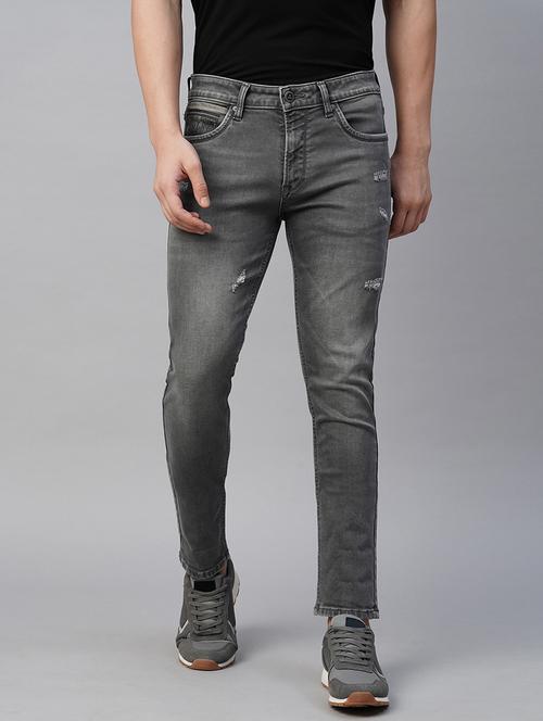grey denim distressed jean - 20017543 - Very Small Image - 1