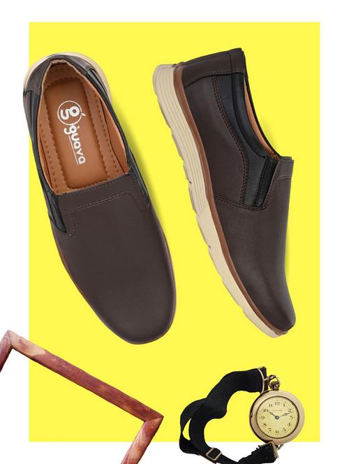 leather slip on shoes - 20017605 - Very Small Image - 1