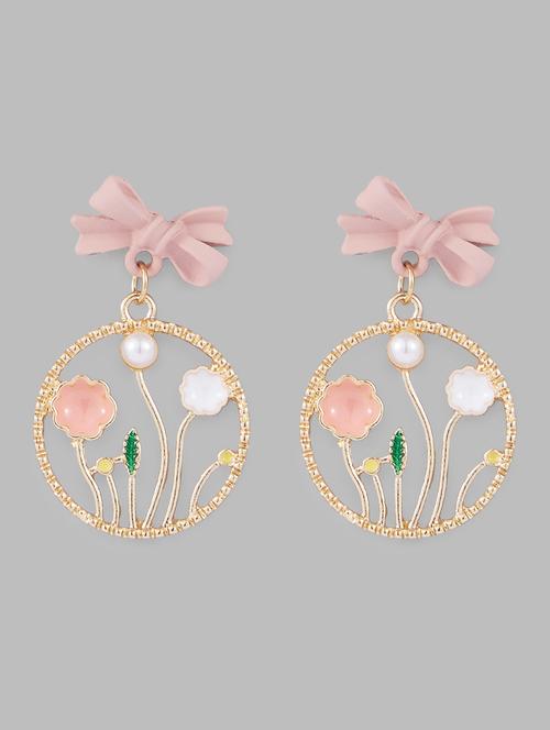 multi colored alloy drop earring - 20017717 - Very Small Image - 1