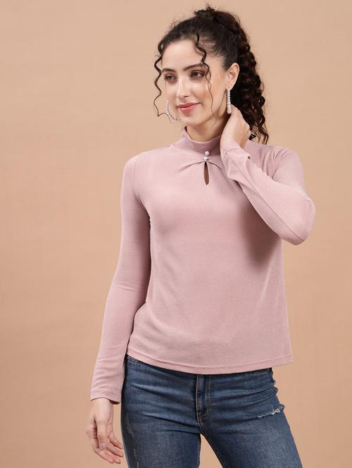 keyhole neck solid regular top - 20017809 - Very Small Image - 1