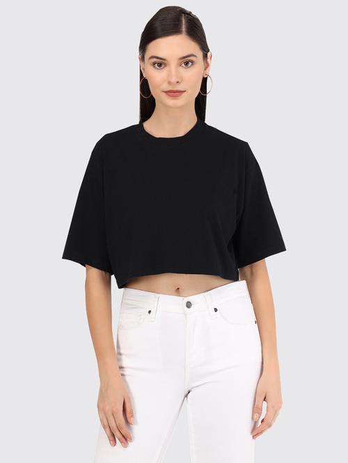 black solid short top - 20017922 - Very Small Image - 1