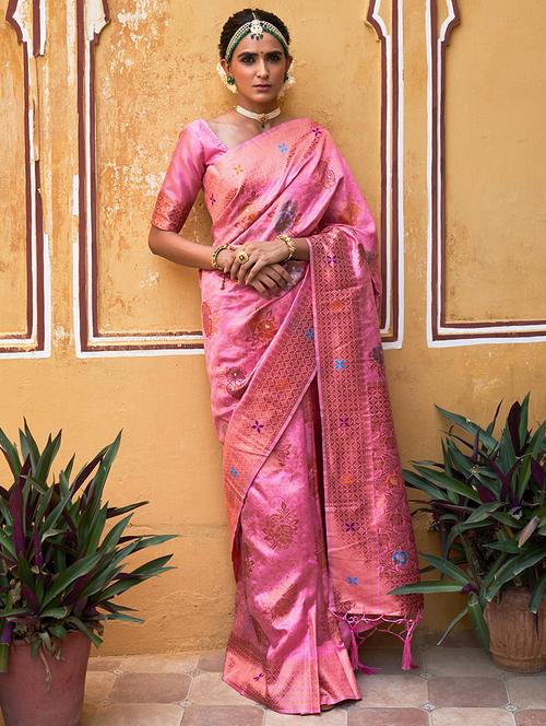women's self design mauve colored saree - 20018626 - Very Small Image - 1
