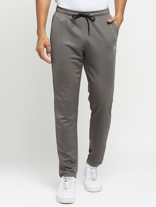grey polyester full length track pant - 20018951 - Very Small Image - 1