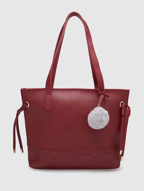 red leatherette (pu) handbag - 20019127 - Very Small Image - 1