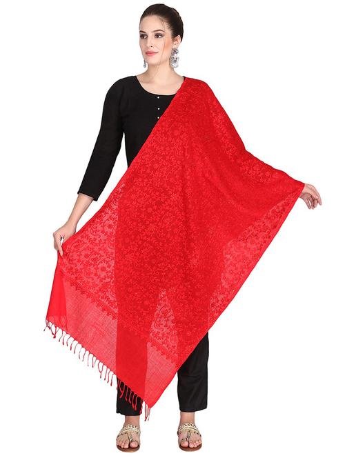 tweedle self design women shawl - 20020133 - Very Small Image - 1