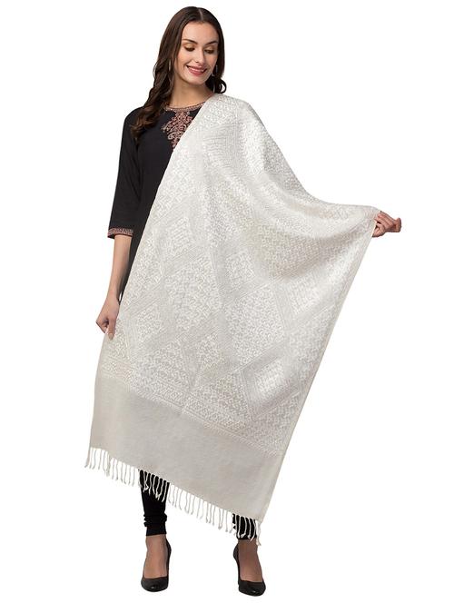 tweedle self design women shawl - 20020142 - Very Small Image - 1