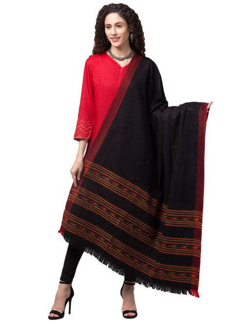 tweedle self design women shawl - 20020156 - Very Small Image - 1