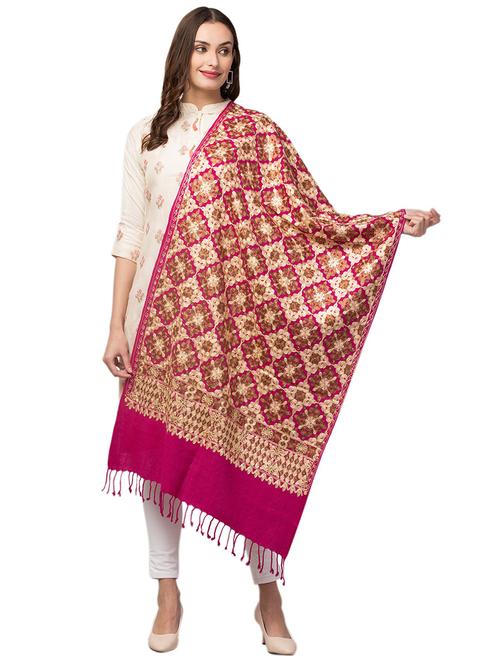 tweedle self design women shawl - 20020164 - Very Small Image - 1