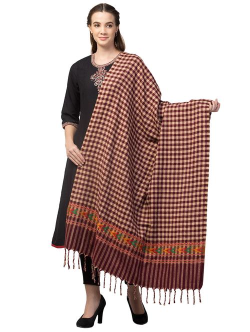 tweedle self design women shawl - 20020189 - Very Small Image - 1
