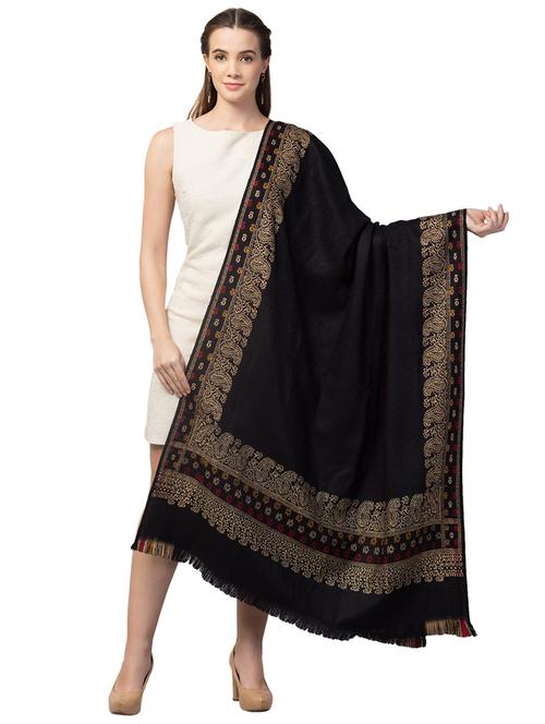 tweedle self design women shawl - 20020190 - Very Small Image - 1