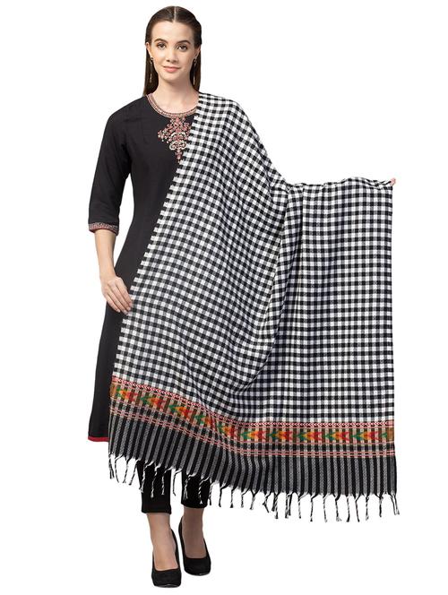 tweedle self design women shawl - 20020196 - Very Small Image - 1