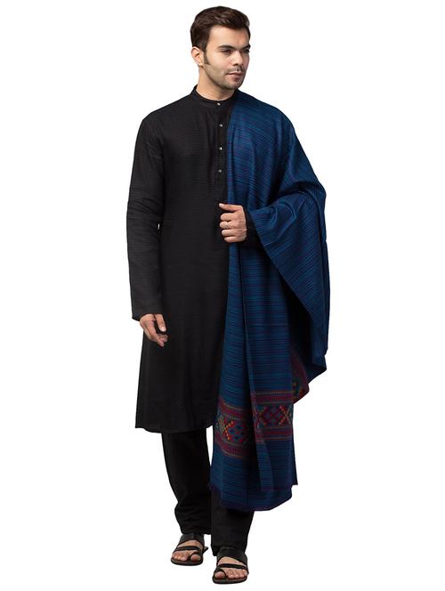 tweedle self design men shawl - 20020245 - Very Small Image - 1