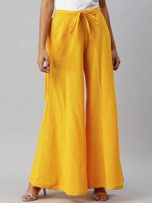 yellow printed palazzo - 20020279 - Very Small Image - 1