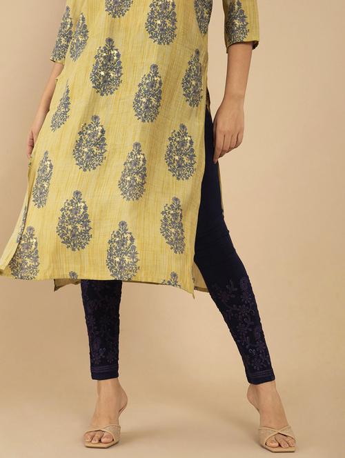 mid rise printed flat front trouser - 20020298 - Very Small Image - 1