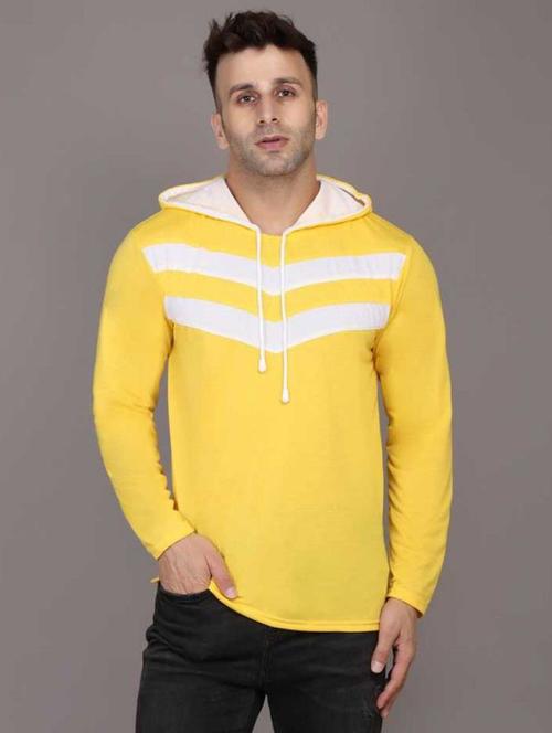 hood neck color block t-shirt - 20020462 - Very Small Image - 1