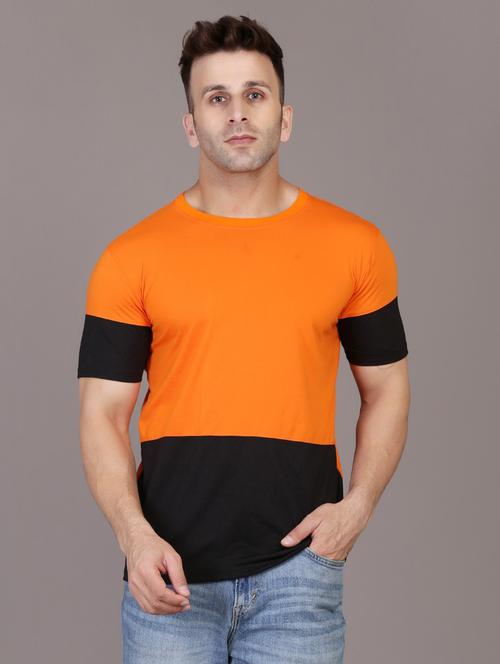 round neck color block regular t-shirt - 20020601 - Very Small Image - 1