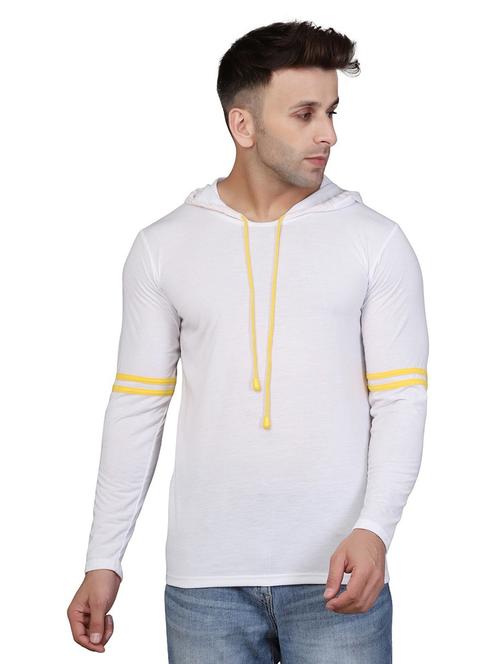 hood neck striped t-shirt - 20020630 - Very Small Image - 1