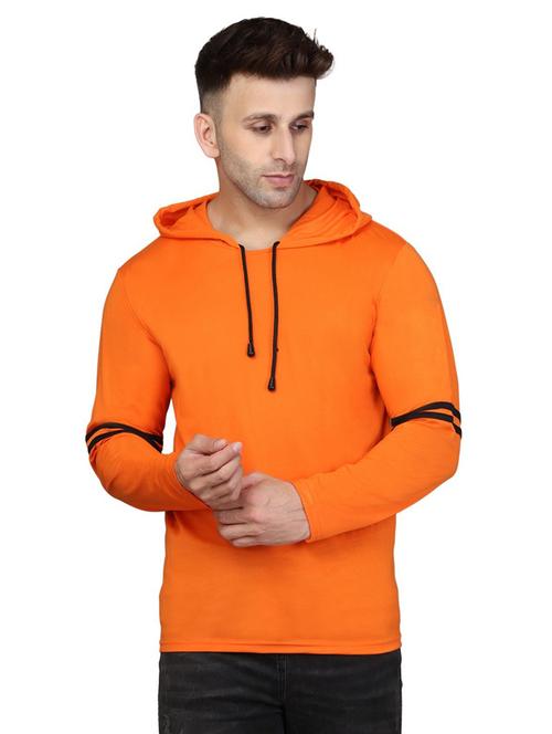 hood neck striped t-shirt - 20020638 - Very Small Image - 1
