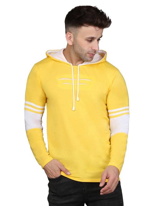 hood neck color block t-shirt - 20020676 - Very Small Image - 1