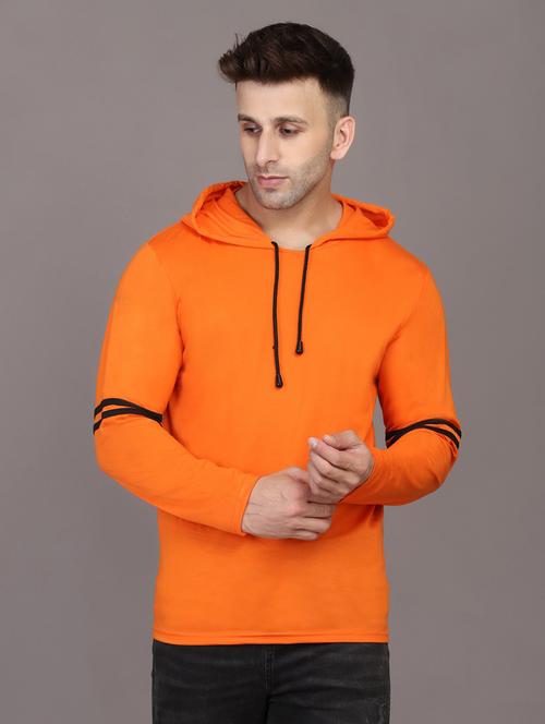 hood neck striped t-shirt - 20020922 - Very Small Image - 1