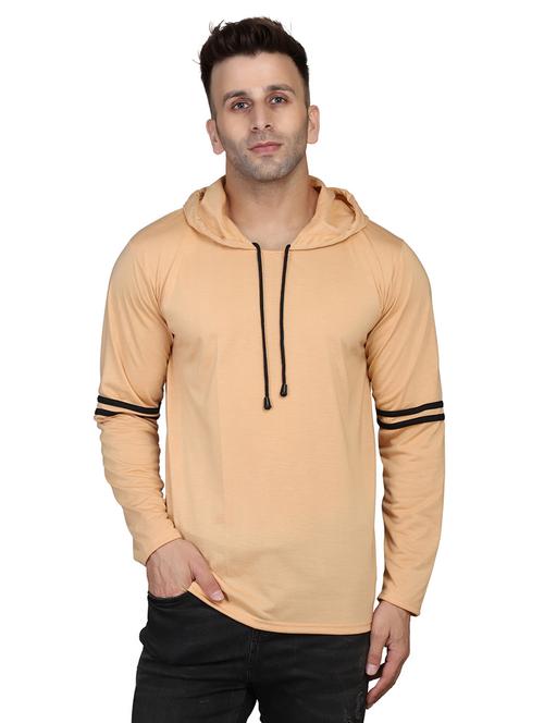 hood neck striped sweatshirt - 20021191 - Very Small Image - 1
