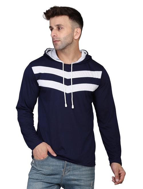 hood neck striped sweatshirt - 20021227 - Very Small Image - 1