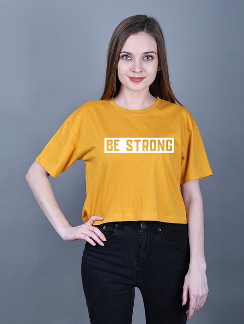 women's crop round neck top - 20021519 - Very Small Image - 1