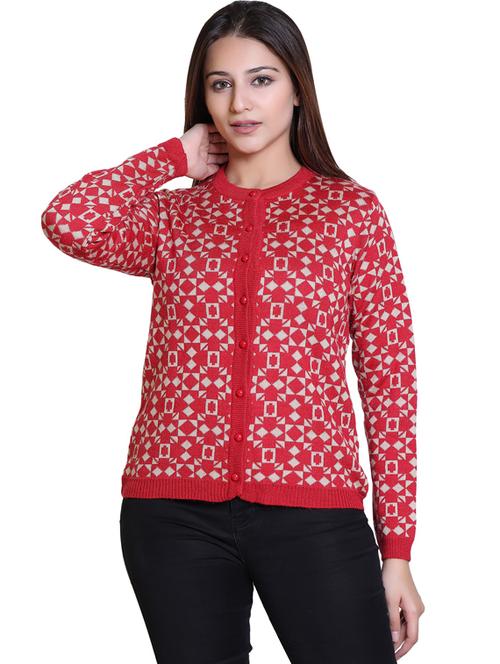 red printed cardigan - 20021614 - Very Small Image - 1