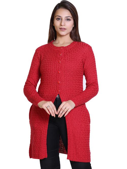 round neck solid cardigan - 20021622 - Very Small Image - 1
