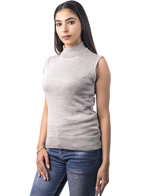 high neck solid regular pullover - 20021650 - Very Small Image - 1