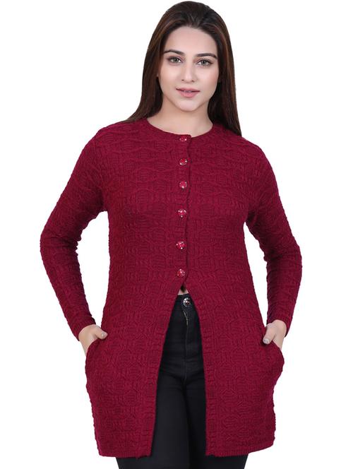 pink acrylic blend cardigan - 20021700 - Very Small Image - 1