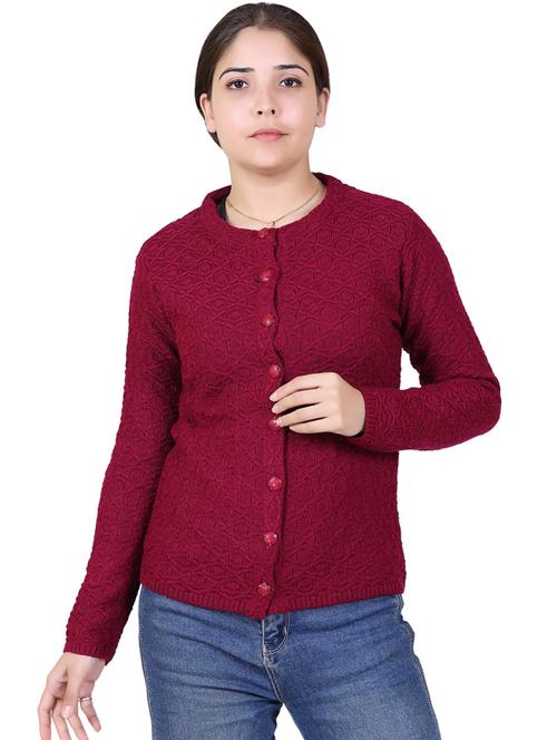 pink acrylic blend cardigan - 20021735 - Very Small Image - 1