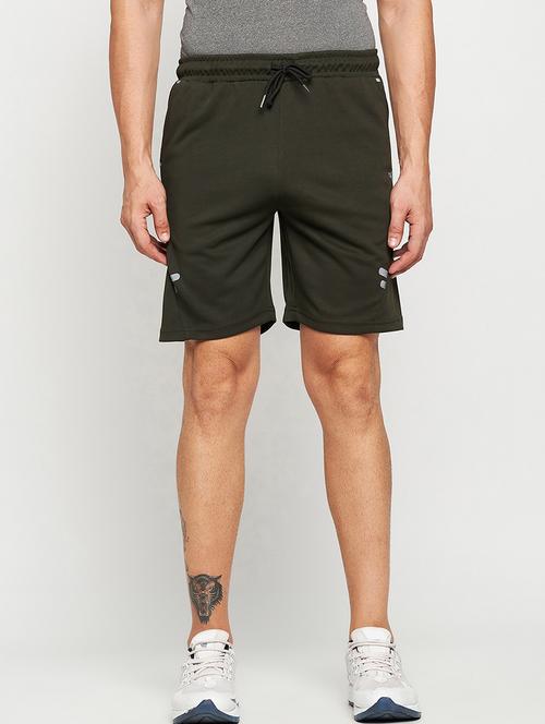 green cotton blend shorts - 20022082 - Very Small Image - 1