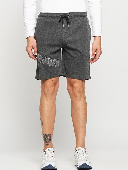 grey cotton blend shorts - 20022097 - Very Small Image - 1