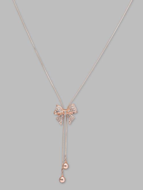 globus women rose gold-plated minimal necklace - 20022126 - Very Small Image - 1